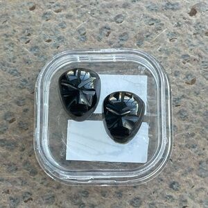 Black Agate Carved Mask Face Stones
